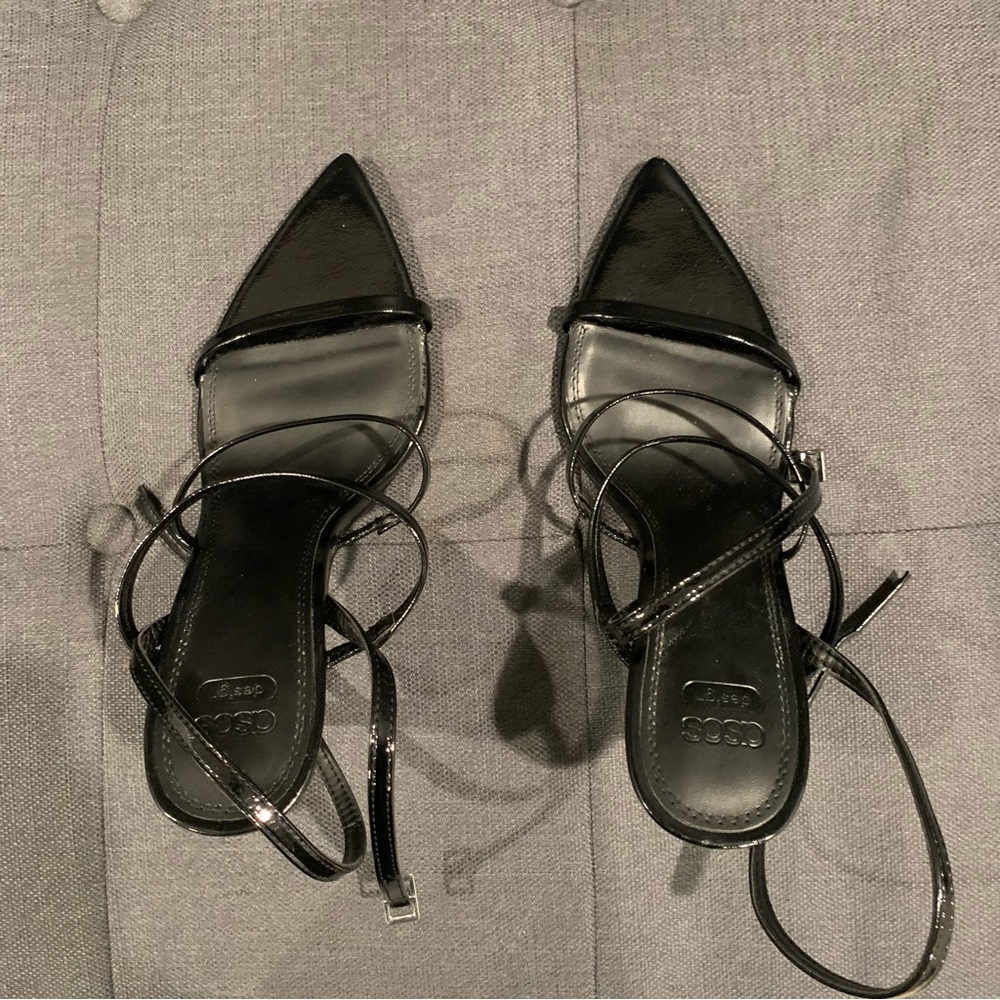 ASOS strappy black heels